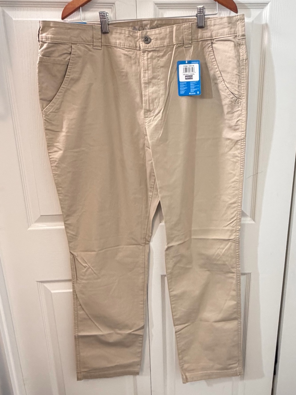 Columbia Mens Active Fit Straight Leg Pants 40x32 Ancient Fossil Khaki NWT